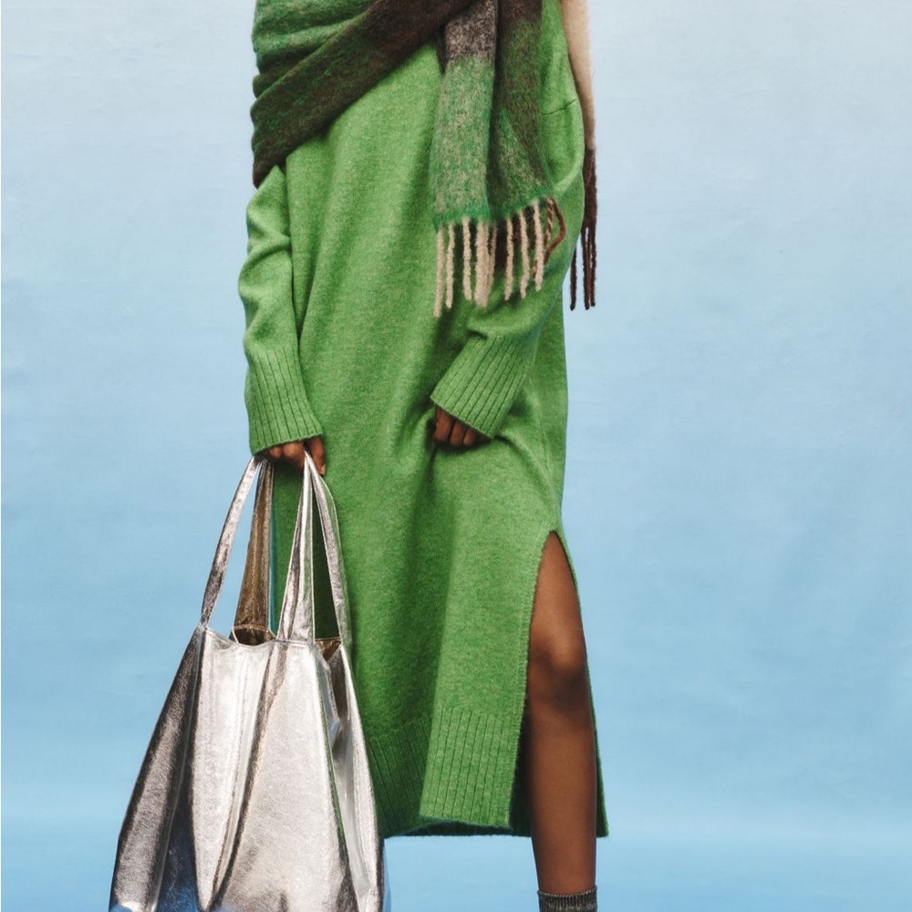 Anthropologie Daily Practice Turtleneck Sweater Midi Dress